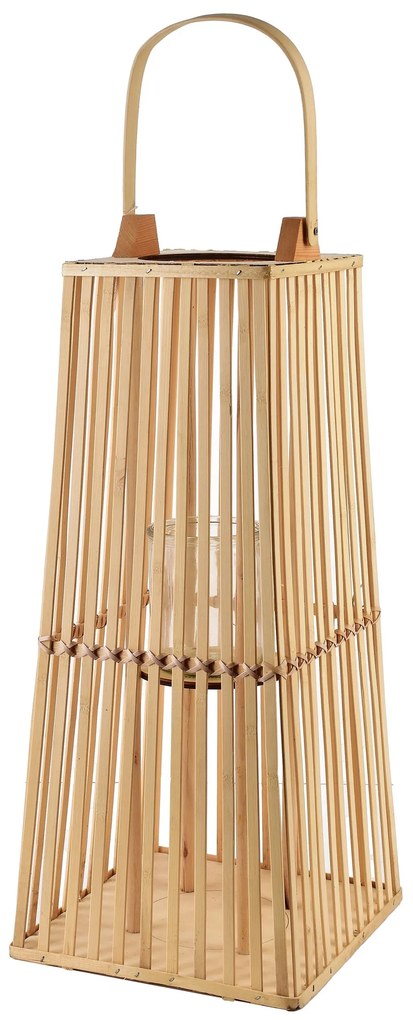 Proutěná lucerna LUCIE Natural 26,5x57 cm hnědá