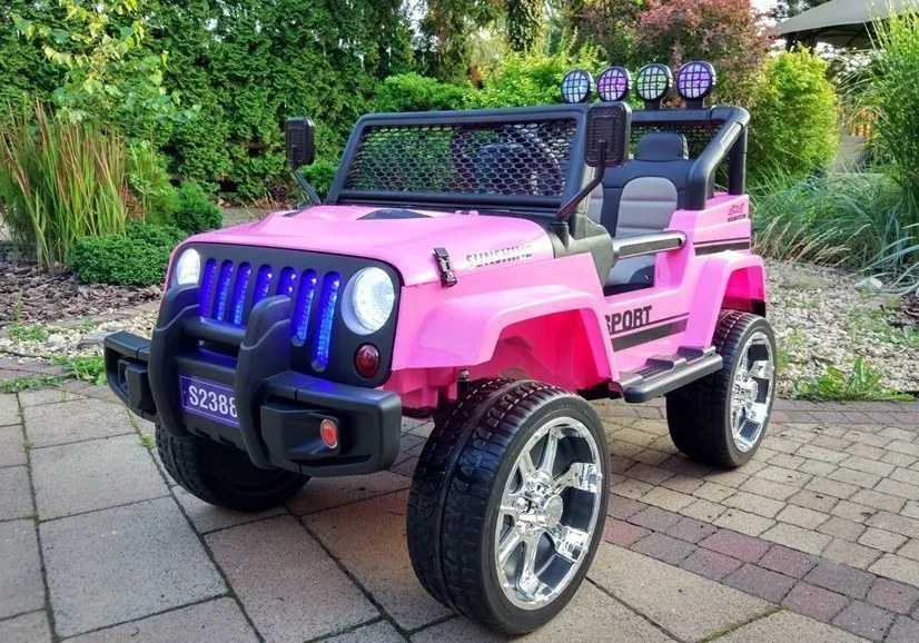 LEAN CARS Elektrické autíčko Jeep S2388 ružové 4x45W