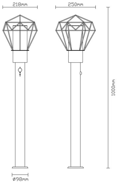 Globo 31357S - Vonkajšia lampa so senzorom HORACE 1xE27/15W/230V IP44