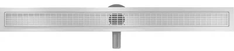 Mexen Flat lineárny nerezový žľab 80 cm, 360° sifón, vzor M33, nerez, 1033080-40