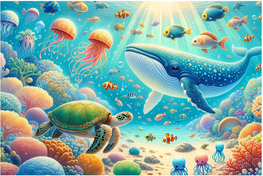 Obraz - Svet pod hladinou (90x60 cm)
