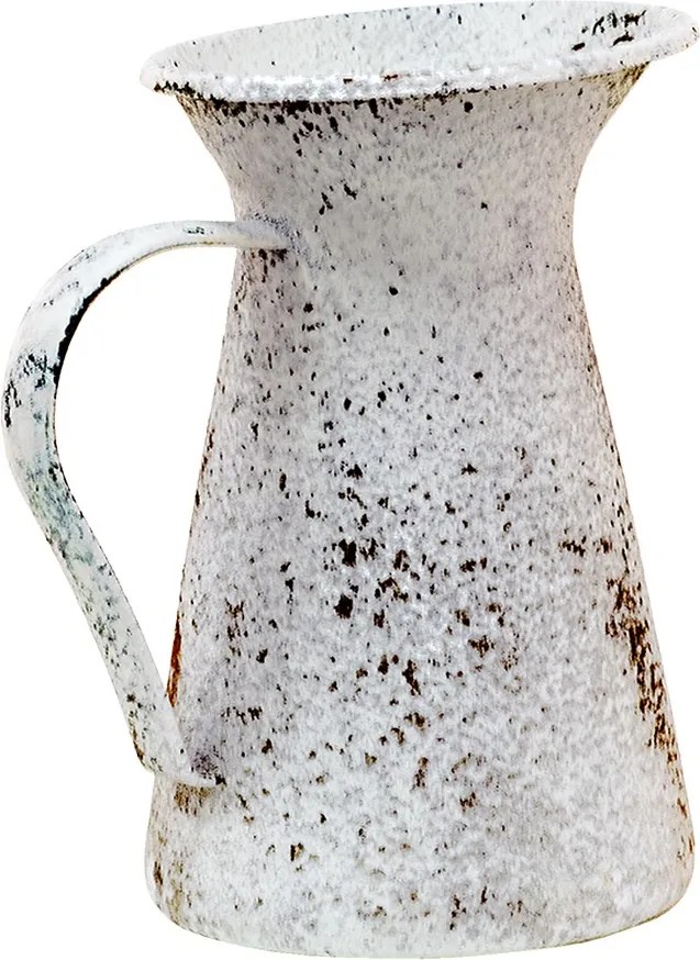Šedý antik dekoratívny kovový džbánok - 12*12*20 cm