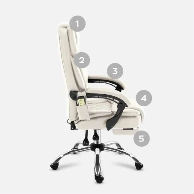 Masážne kancelárske kreslo Boss 6.0 béžové