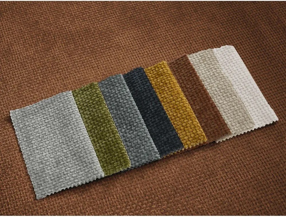 Oranžová ženilková rozkladacia pohovka 228 cm Neyo – Bobochic Paris