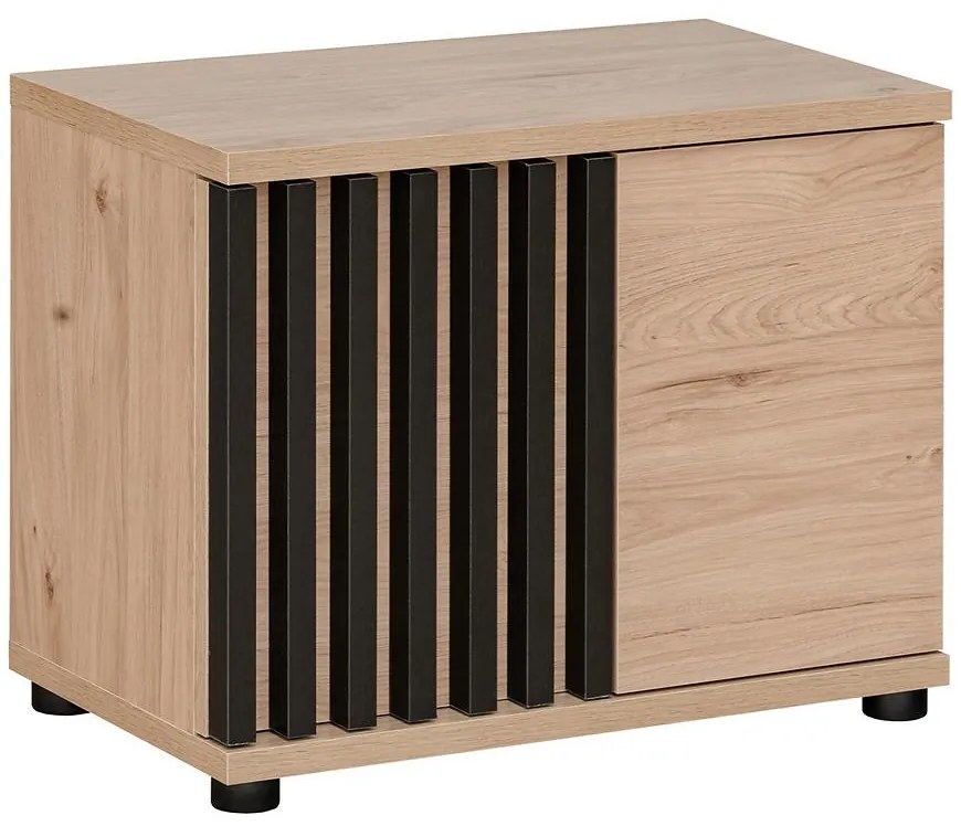 Skrinka na topánky Pedro HJZ PD TYP F hickory jackson/čierna