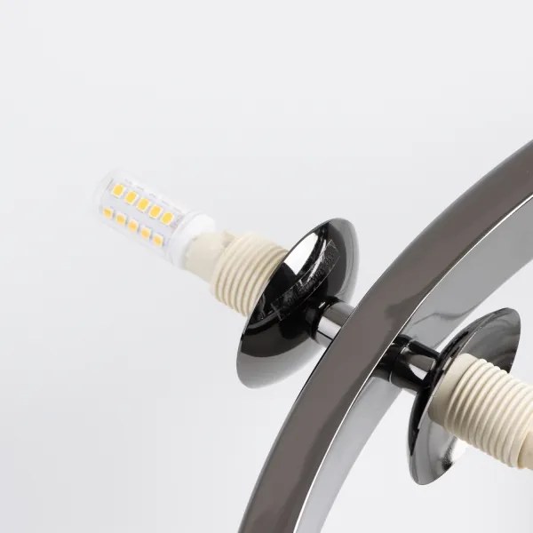 Brilagi - LED luster na lane MILLA 15xG9/3W/230V čierny chróm/dymové