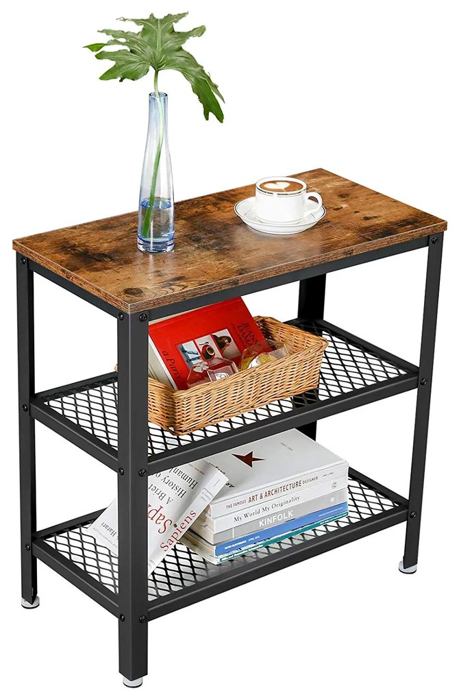 Odkládací stolek VASAGLE PUP hnědý/černý