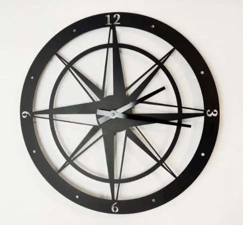 Kovové hodiny Compass 70 cm