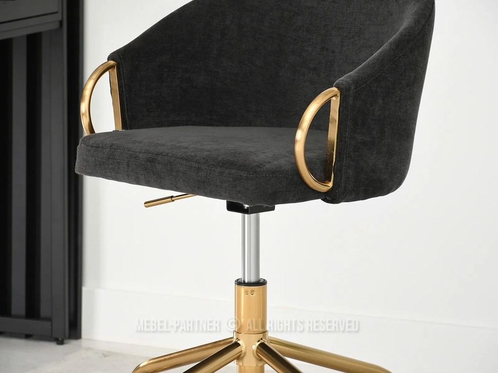 Stolička Carma B (čierna + zlatá). Akcia -19%. Vlastná spoľahlivá doprava až k Vám domov. 1110492