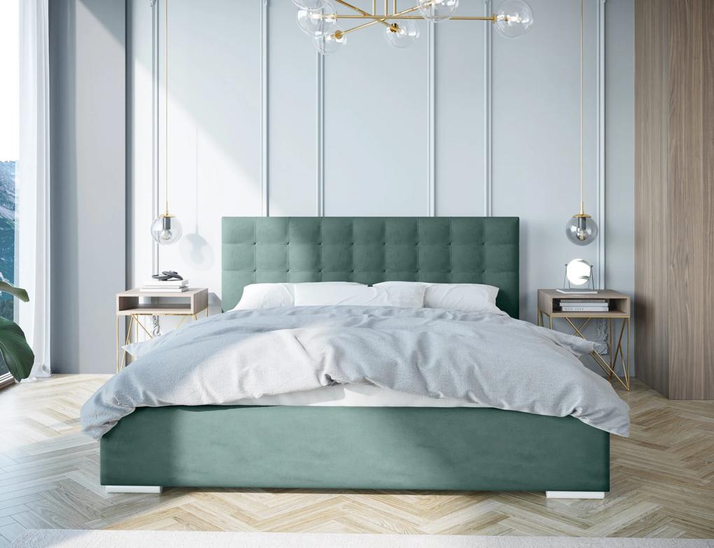 Moderná čalúnená posteľ KRATKA - Železný rám,140x200
