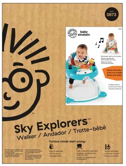 Baby Einstein - Detské chodítko SKY EXPLORERS WALKER 3xAA