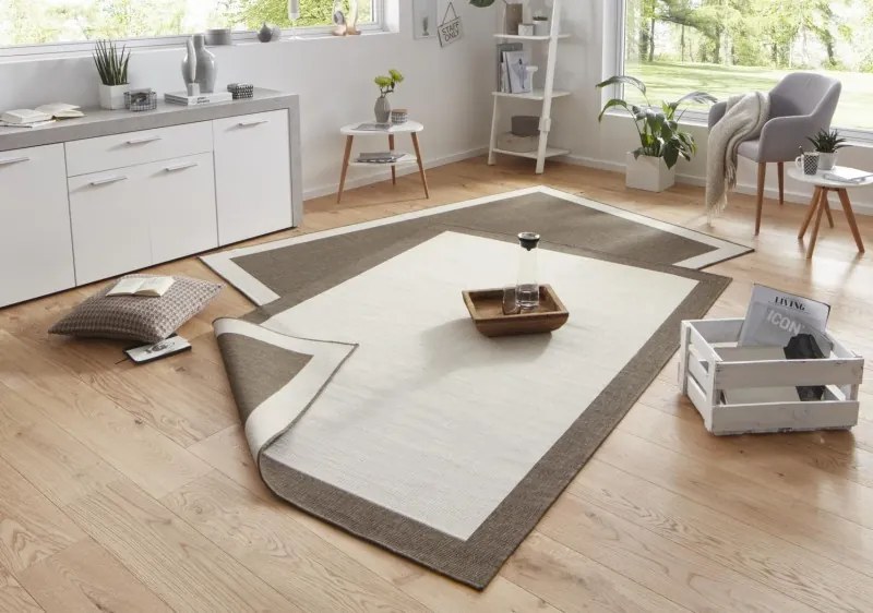 Bougari - Hanse Home koberce Kusový koberec Twin-Wendeteppiche 103107 creme braun - 200x290 cm