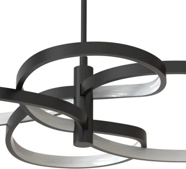 LED luster na lanku RIBBON LED/37W/230V 4000K čierna