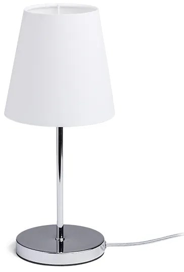 RENDL R14047 NYC/CONNY stolná lampa, dekoratívne Polycotton biela/chróm