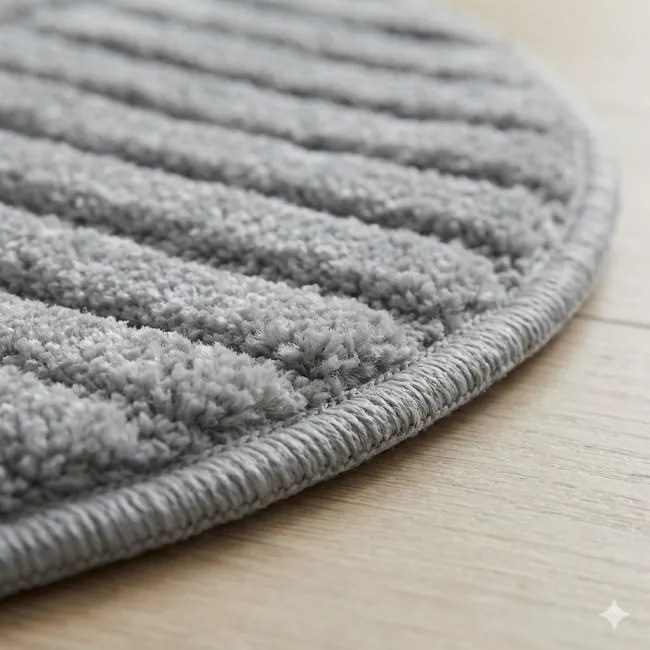 Koberec Square Art 3D sivý kruh