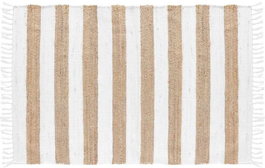 Koberec v bielo-prírodnej farbe 50x80 cm Sagane – douceur d'intérieur