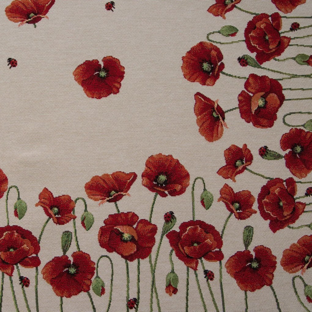 GOBELÍNOVÝ OBRUS PAPAVER 100X100 CM KVETY