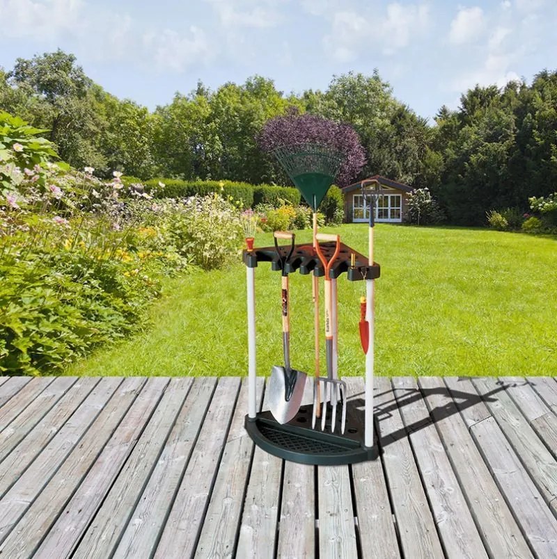 KETER CORNER TOOL RACK Stojan na záhradnícke náradie, čierny 17361063