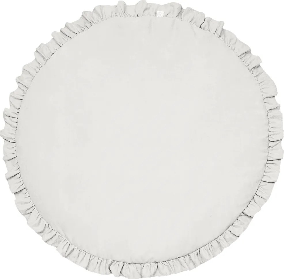 Detská podložka s volánom svetlo šedá