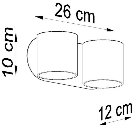 Sollux SL.0660 - Nástenné bodové svietidlo ORBIS 2xG9/40W/230V čierna