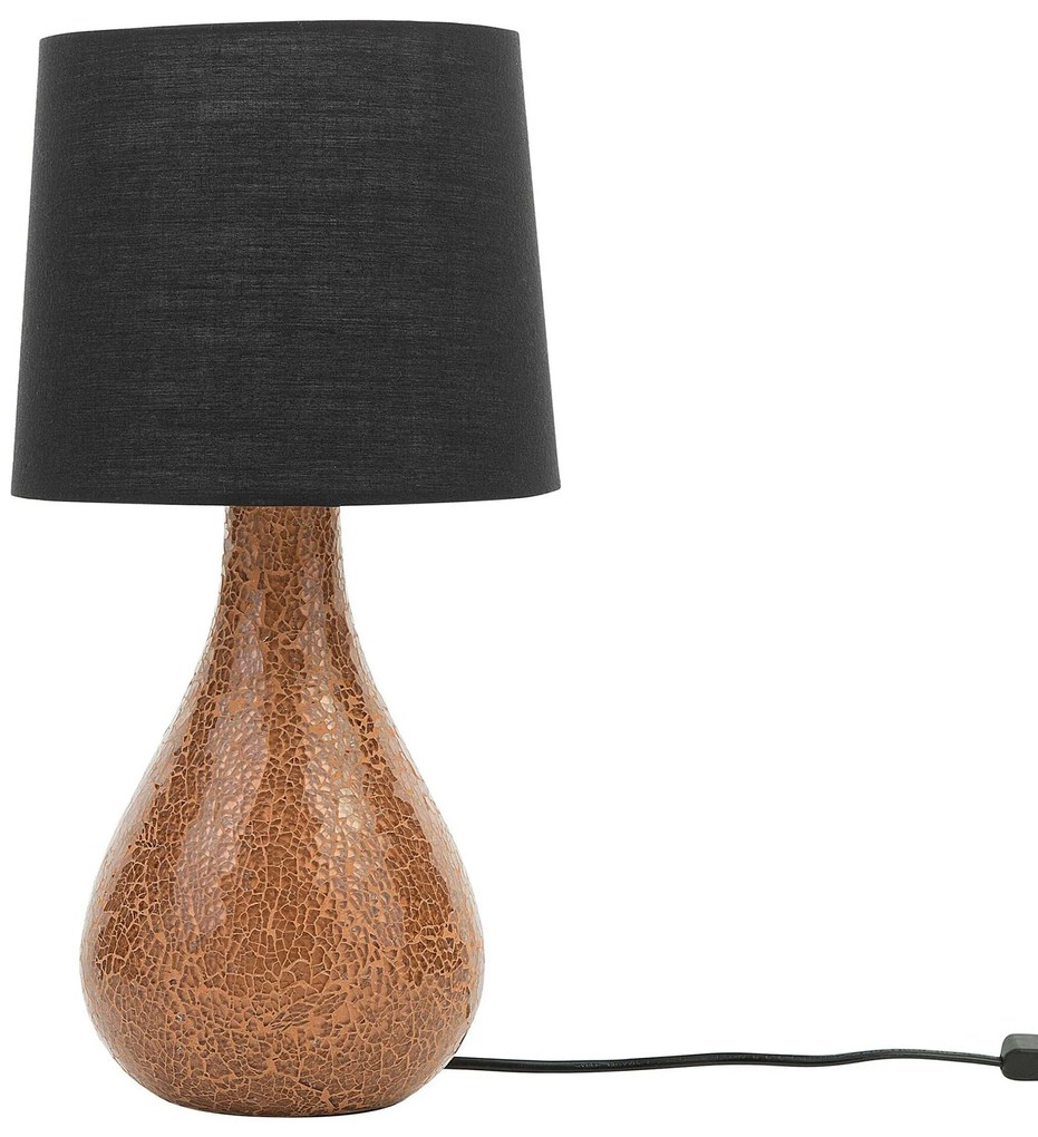 Stolná lampa čierno-medená 47 cm ABRAMS Beliani