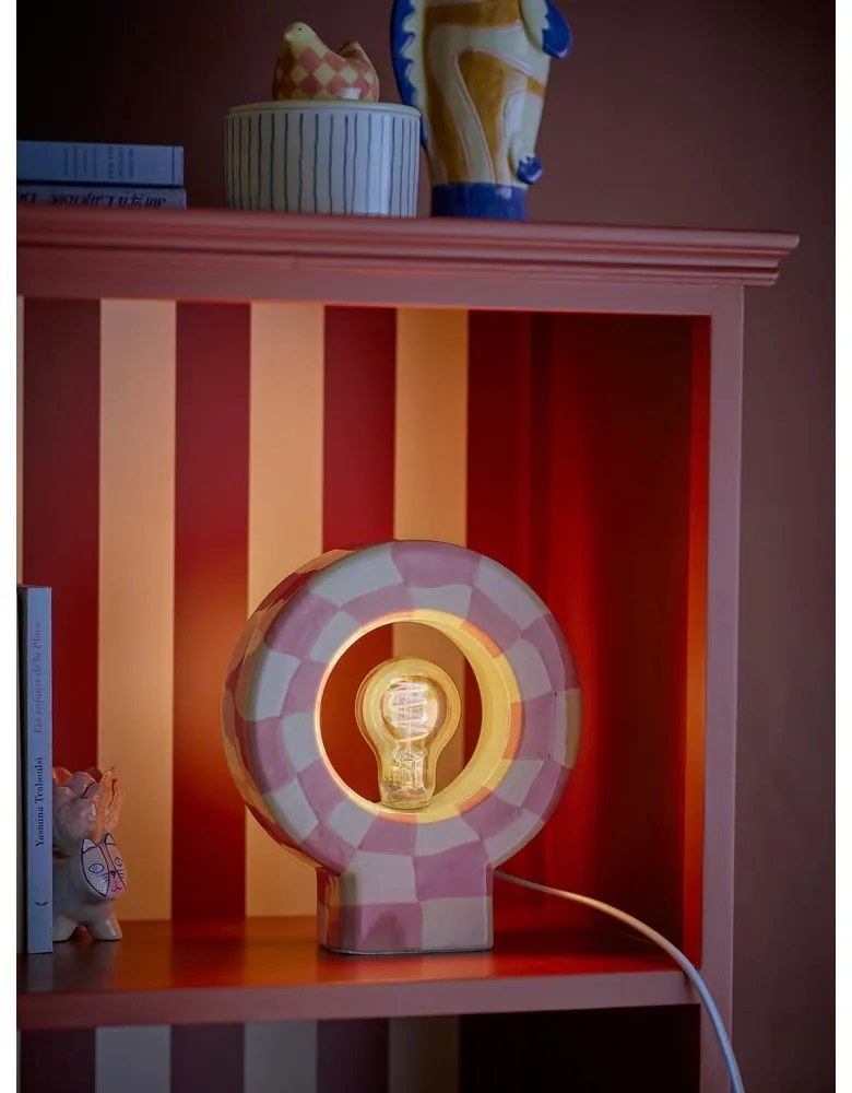 Ružová stolová lampa (výška 23,5 cm) Vialini – Bloomingville