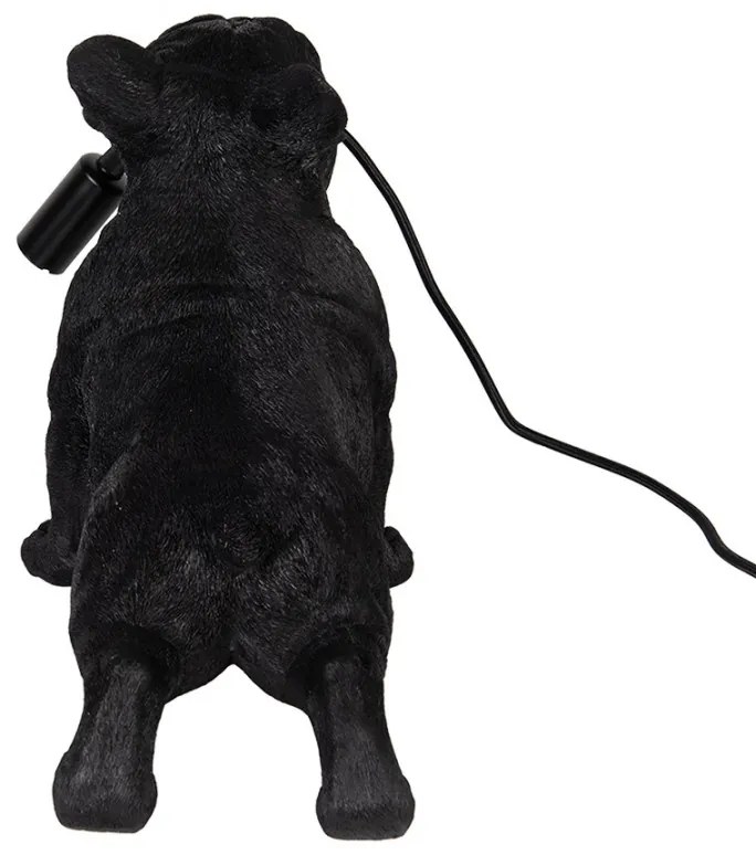 Dekor čierne stolné svietidlo BULDOČEK