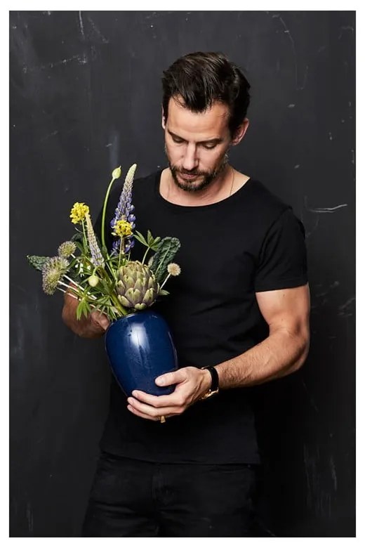 Tmavomodrá kameninová váza (výška 20 cm) Gastro Blue – Bitz