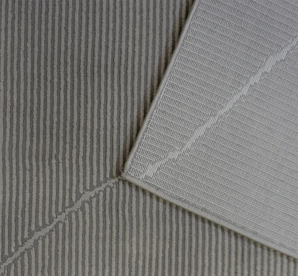Koberec Zurich 1903 GREY – sivý vzorovaný obdĺžnik Rozmer: 140x190 cm