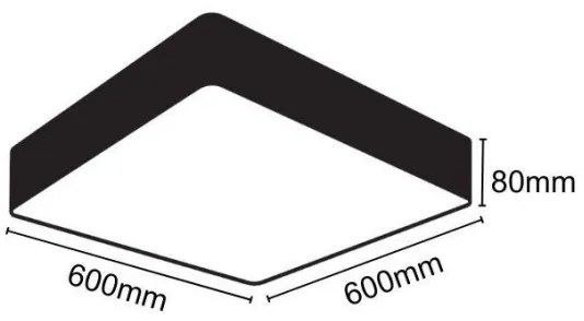 LED Stropné svietidlo LED/65W/230V 4000K 60x60 cm