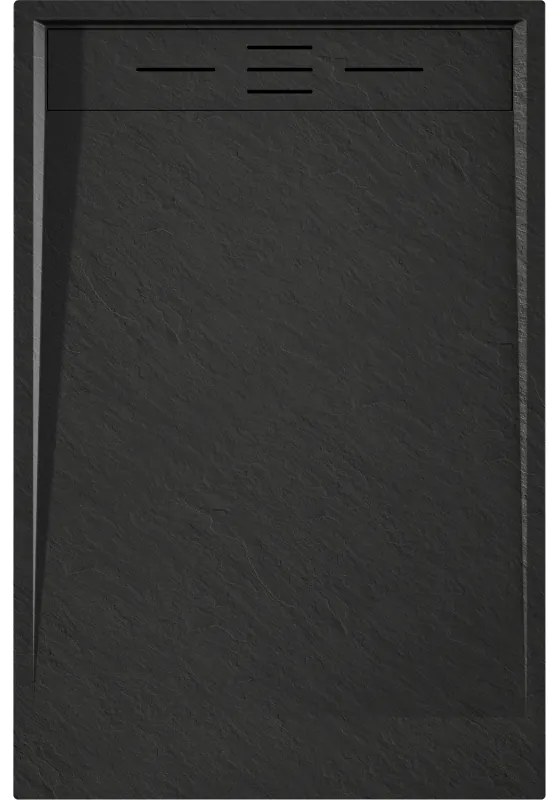 Mexen Amon, SMC obdĺžniková sprchová vanička 130 x 70 cm, čierna, 4F707013