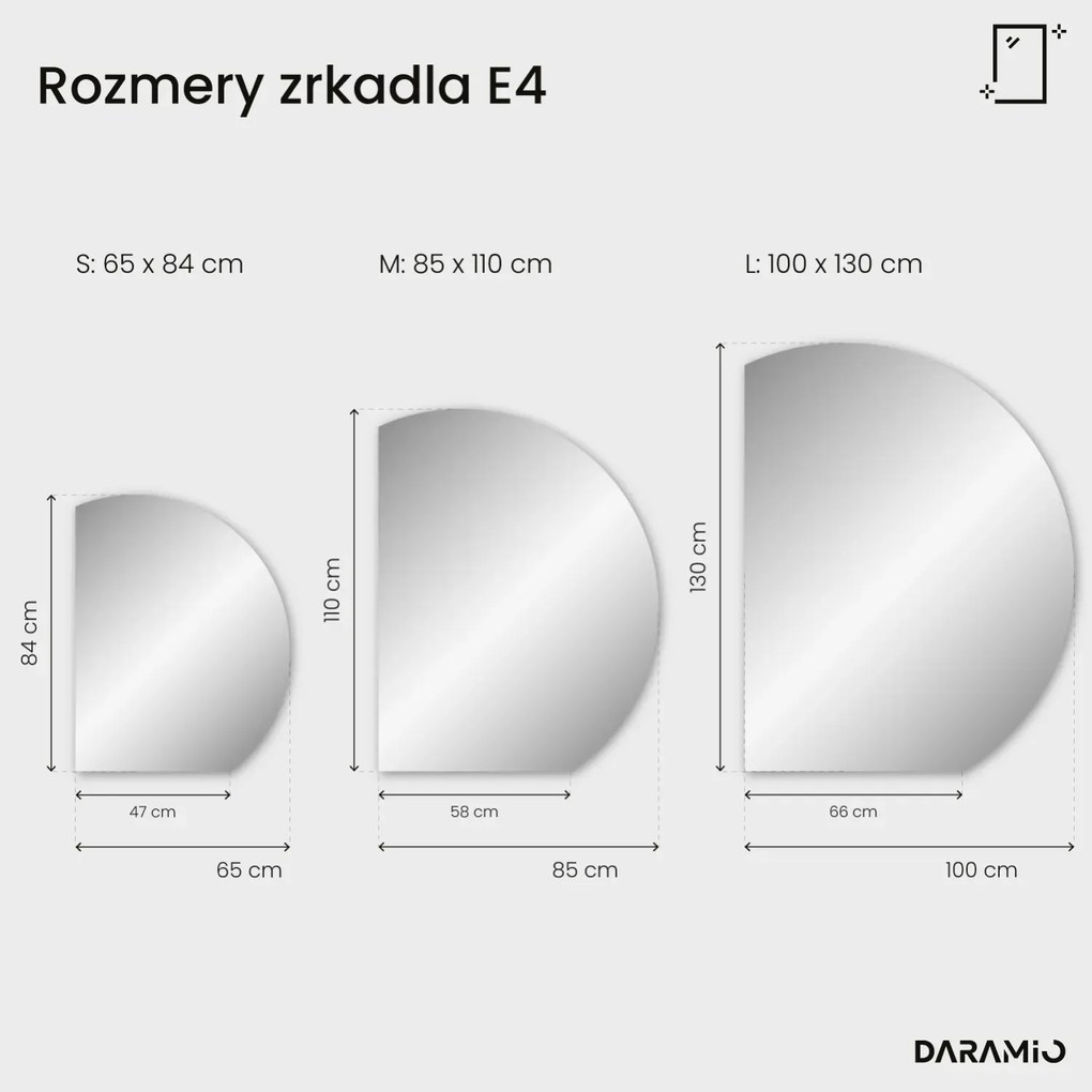 Okrúhle zrkadlo s LED svetlom E4