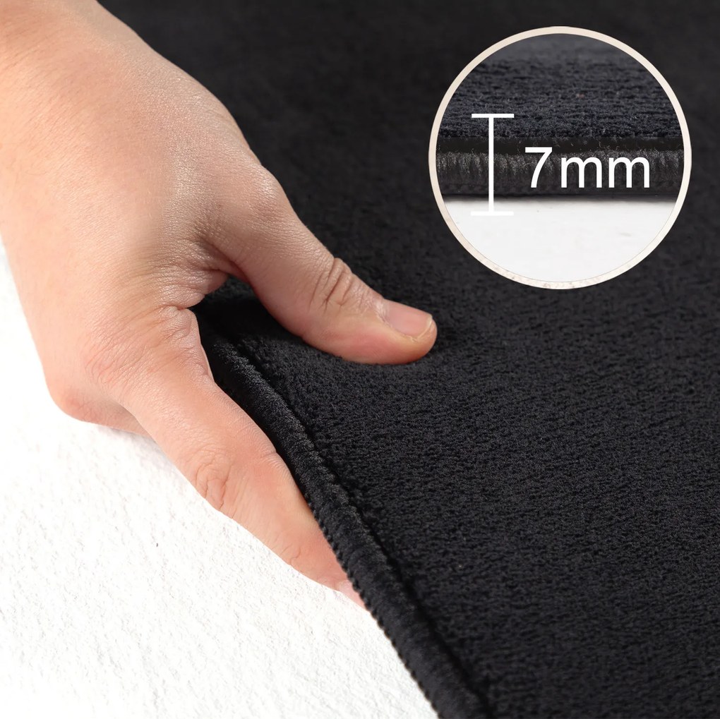 Kusový koberec Sky 5400 Black kruh, 160x160 (priemer) kruh, čierna, obývacia izba, Ayyildiz