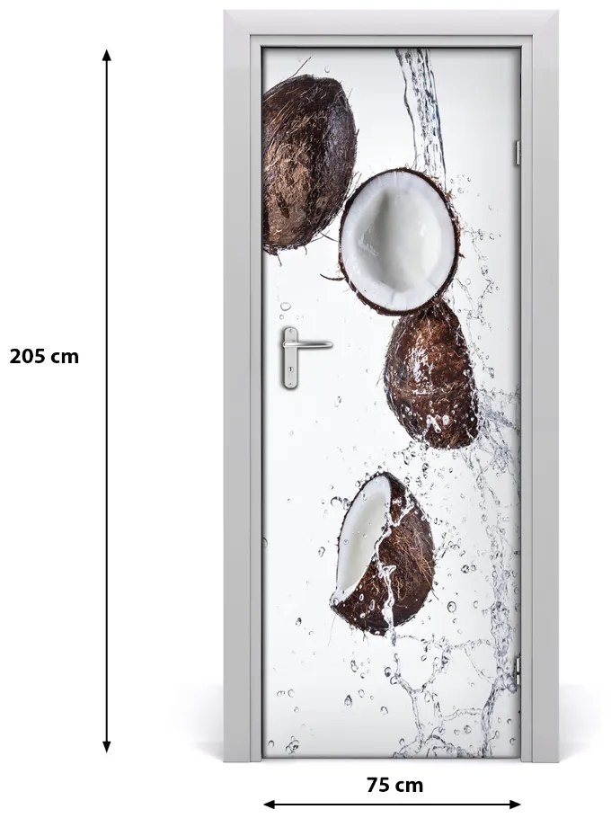 Fototapeta na dvere do domu samolepiace kokos 75x205 cm