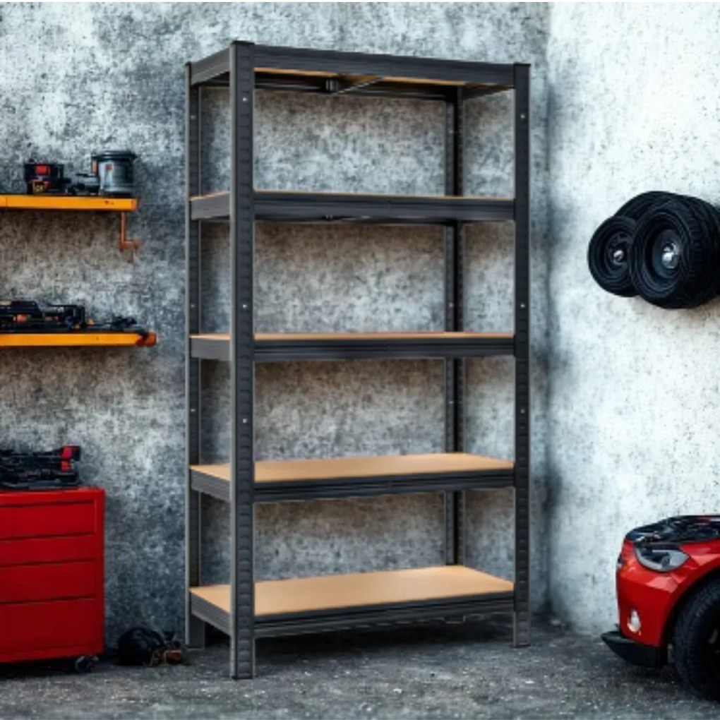 Jurhan Regál s vysokou nosnosťou HEAVY, max. 875kg, 90x40x180cm, čierna