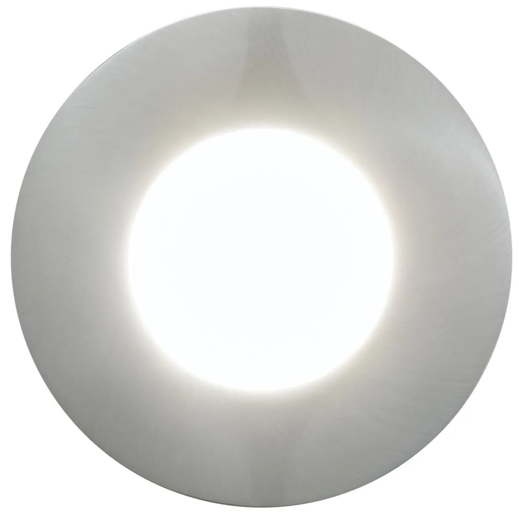 EGLO Vonkajšie zápustné LED svetlo v modernom štýle MARGO, kruh, strieborné