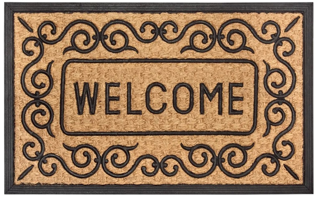 Hanse Home, Rohožka Welcome 105686 – na von aj na doma, 45x75, hnedá, chodba / predsieň