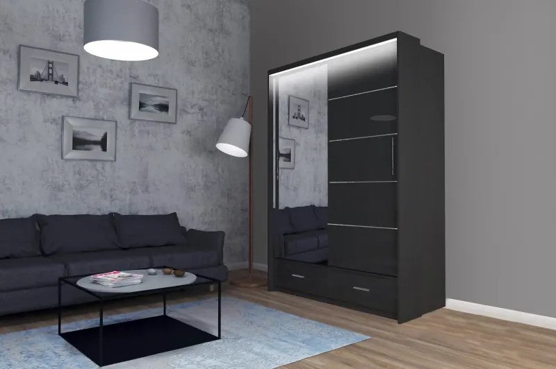 Šatníková skriňa Multi 150, sivá