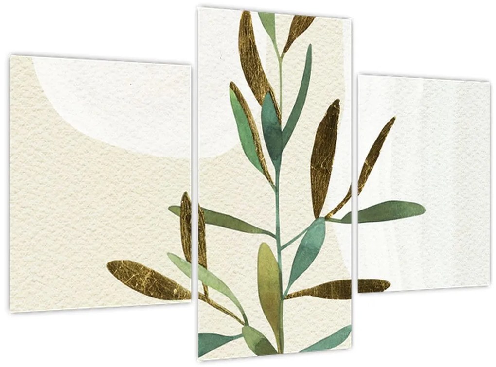 Obraz - Akvarelová vetvička N⁰2 (90x60 cm)