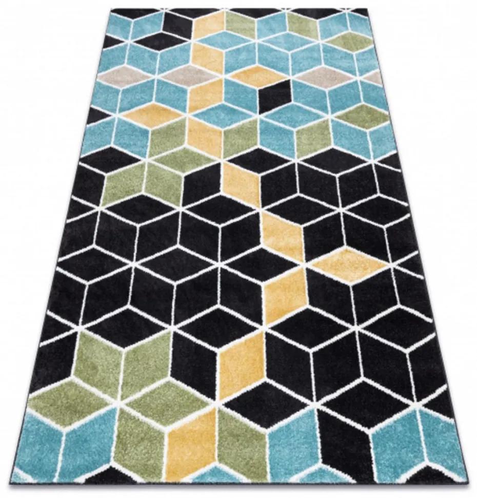 Kusový koberec 3D Kocky modrý 140x190cm