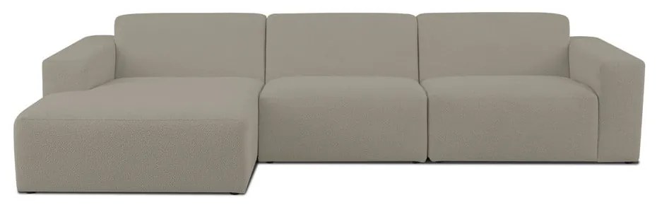 Svetlohnedá rohová pohovka z textílie buklé (ľavý roh) Roxy – Scandic