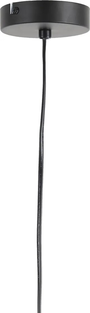 Čierne ratanové závesné svetlo Puerto - Ø 34 * 41cm