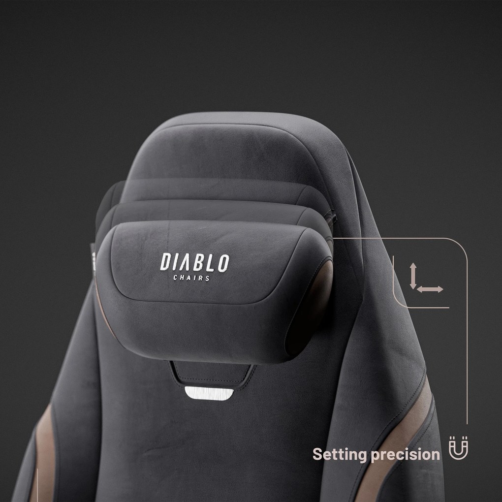 Herné kreslo Normal Size, ľahké, čierne: Diablo X-Eye 2.0 Soft Black