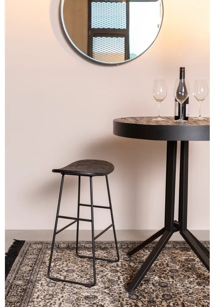 Čierna barová stolička 2 ks (výška sedadla 62 cm) Tangle – White Label