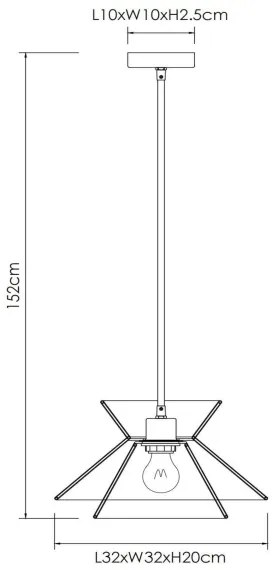 Lucide 10420/32/72 - Luster na lanku TASMAN 1xE27/60W/230V béžová