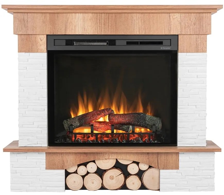Elektrický krb Porto rohový 28 dub