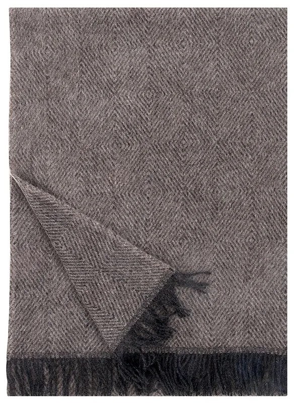 Vlnená deka Maria 130x180, hnedo-čierna