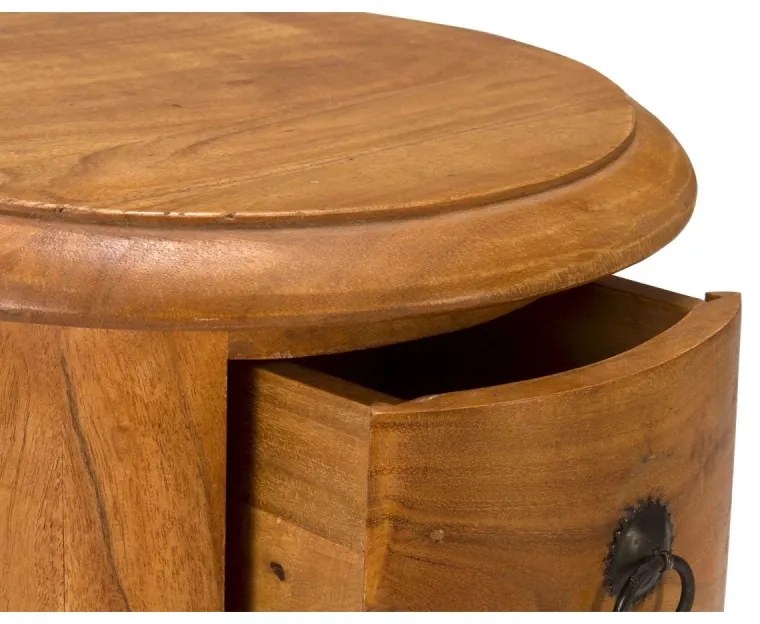 furniture-nabytek.cz - Masívna komoda Texas z akácie, lakovaná, prírodná – 32×32×76 cm