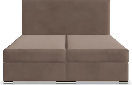 Manželská posteľ ZONZA Velvet 160×200 cm hnedá