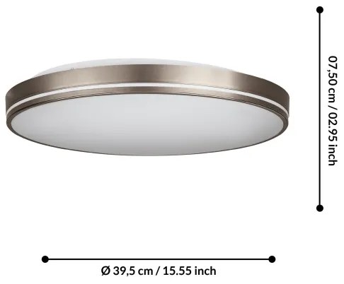 Eglo 75707 - LED Stmievateľné stropné svietidlo LED/22W/230V 3000-6500K + DO